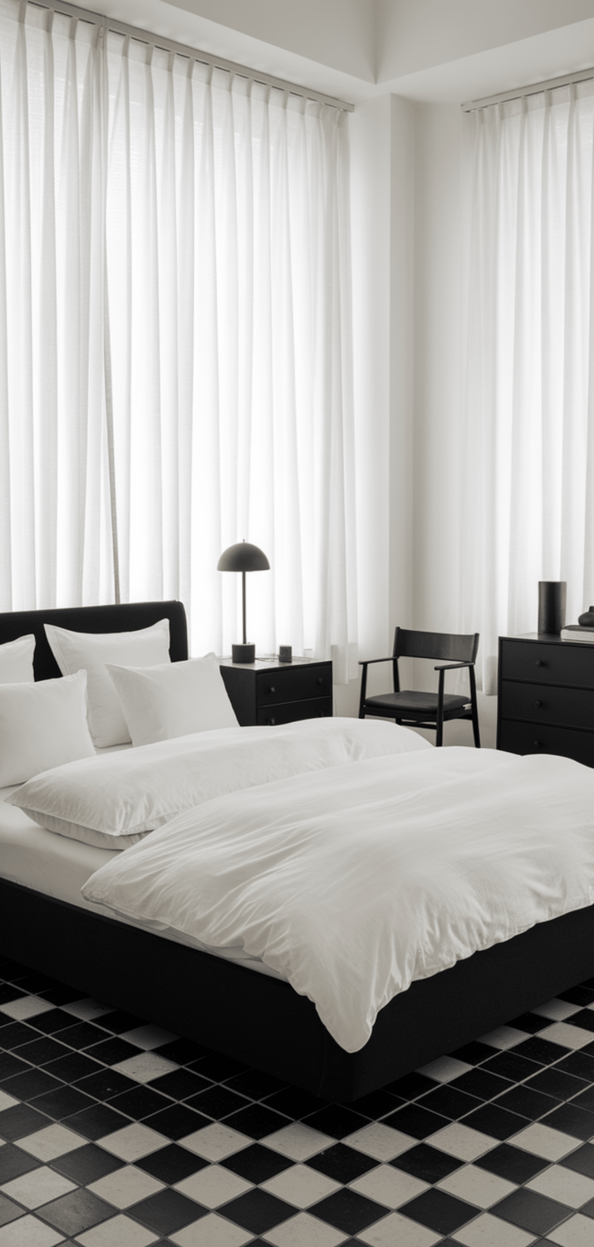 Elegant Bedroom Ideas with Minimalist Black and White Decor for a Modern Look