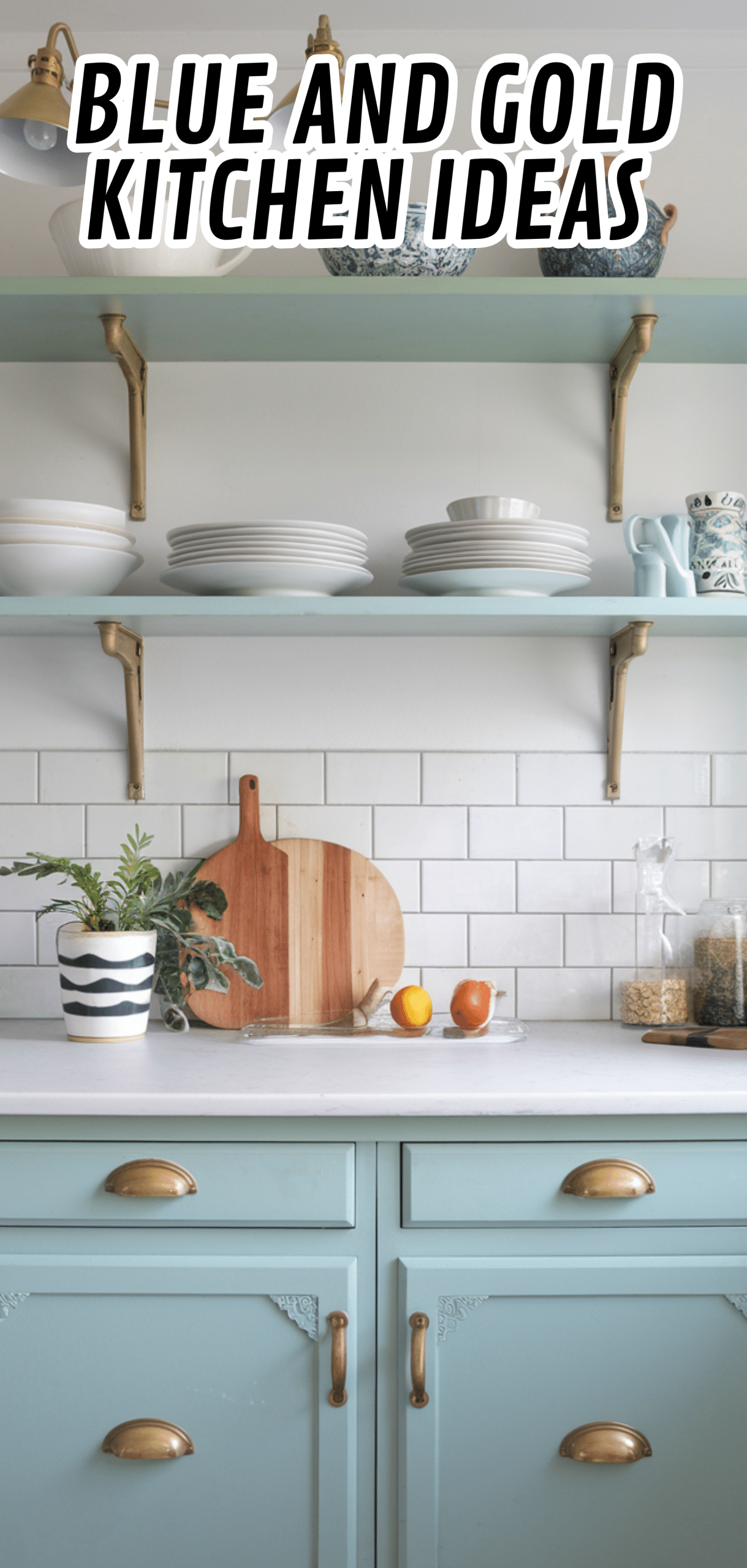 14 Brilliant Blue and Gold Kitchen Ideas