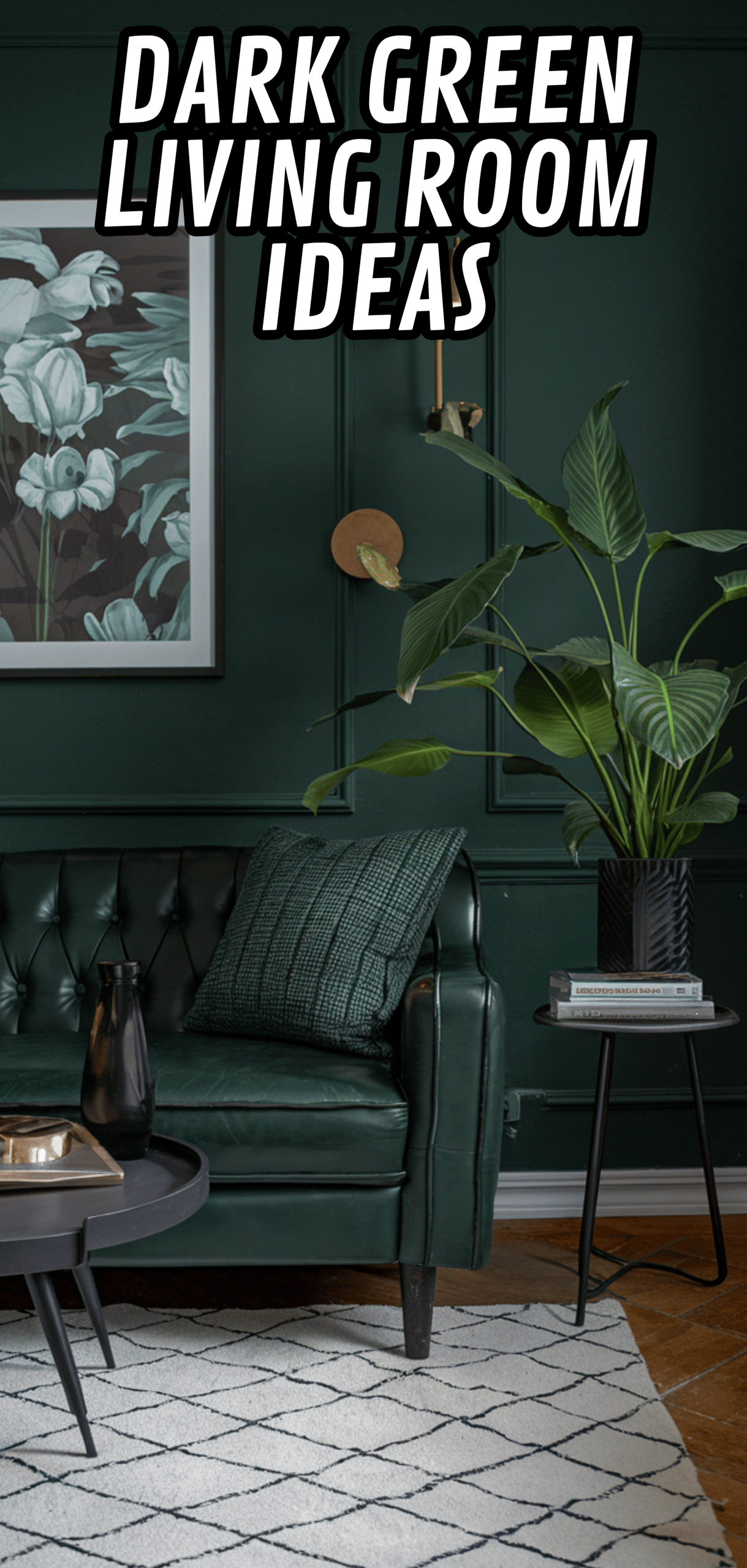 16 Perfect Dark Green Living Room Ideas