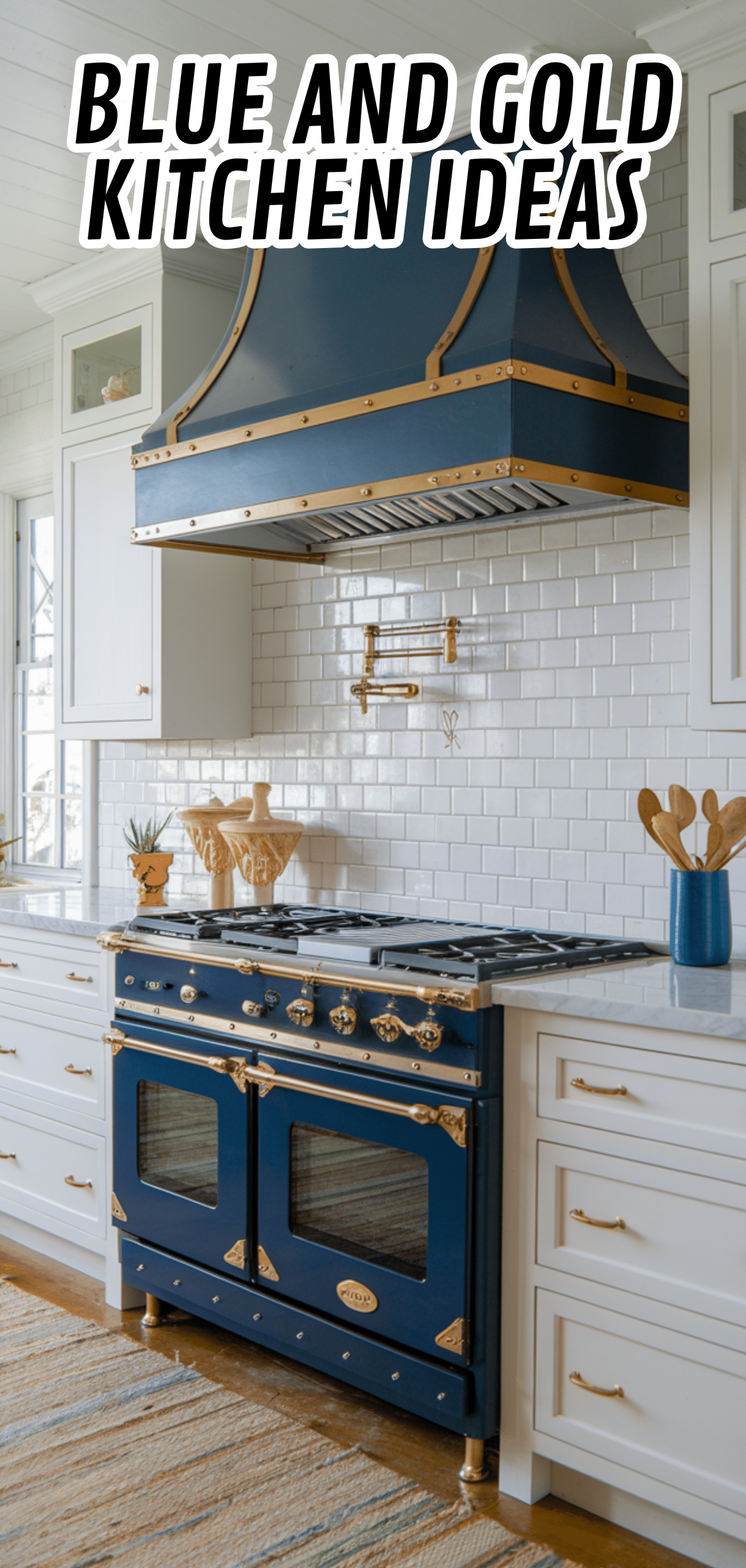 14 Brilliant Blue and Gold Kitchen Ideas