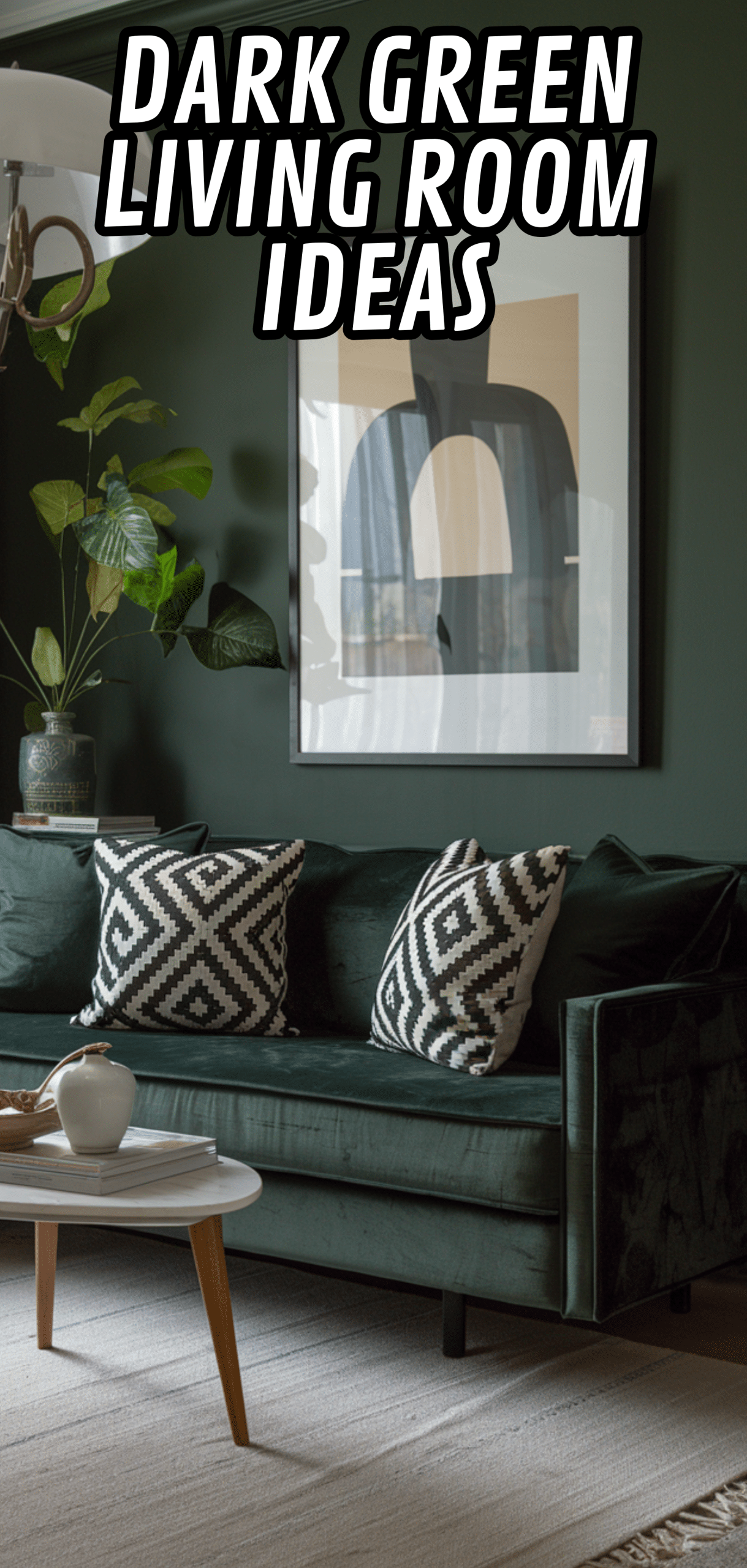 16 Perfect Dark Green Living Room Ideas