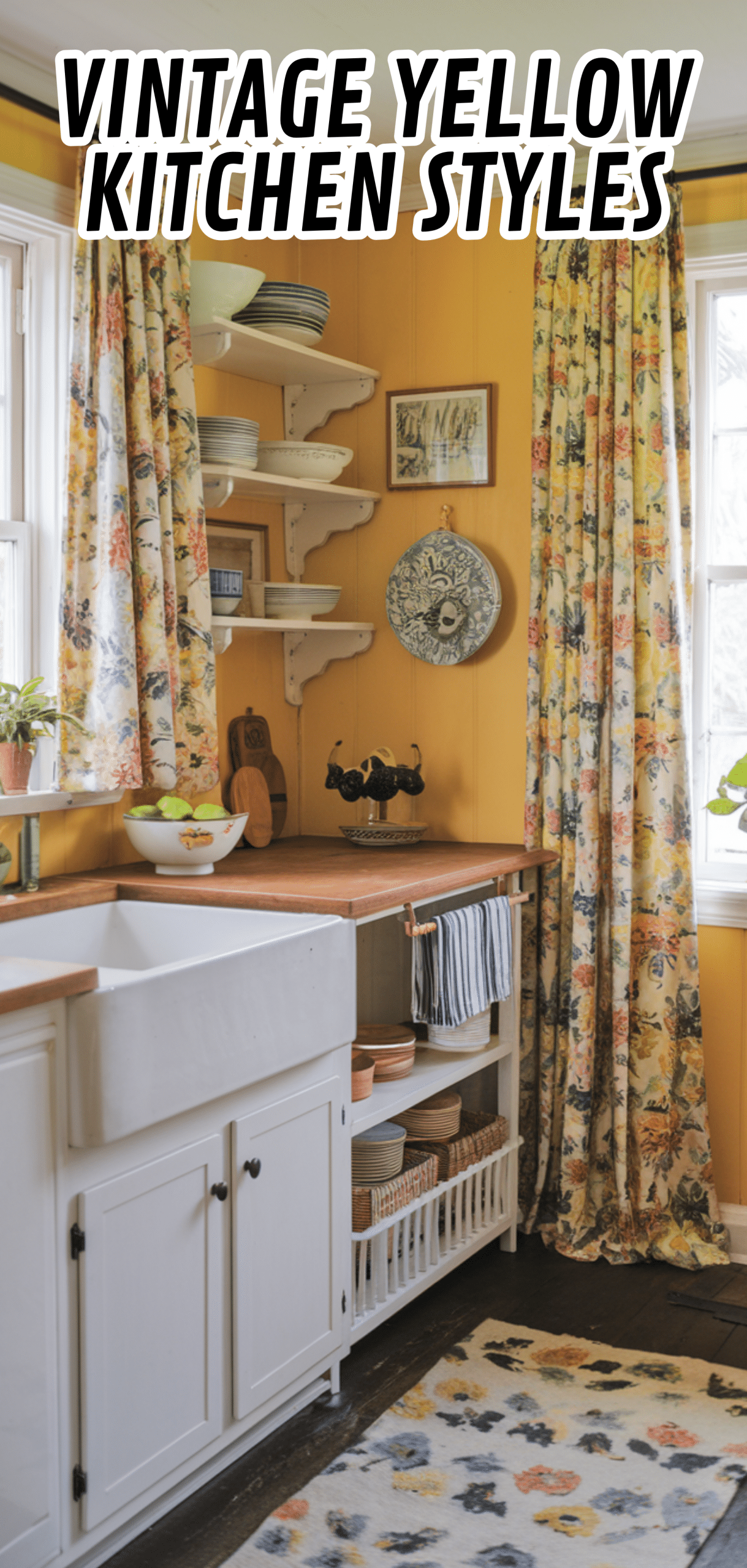 16 Gorgeous Vintage Yellow Kitchen Styles
