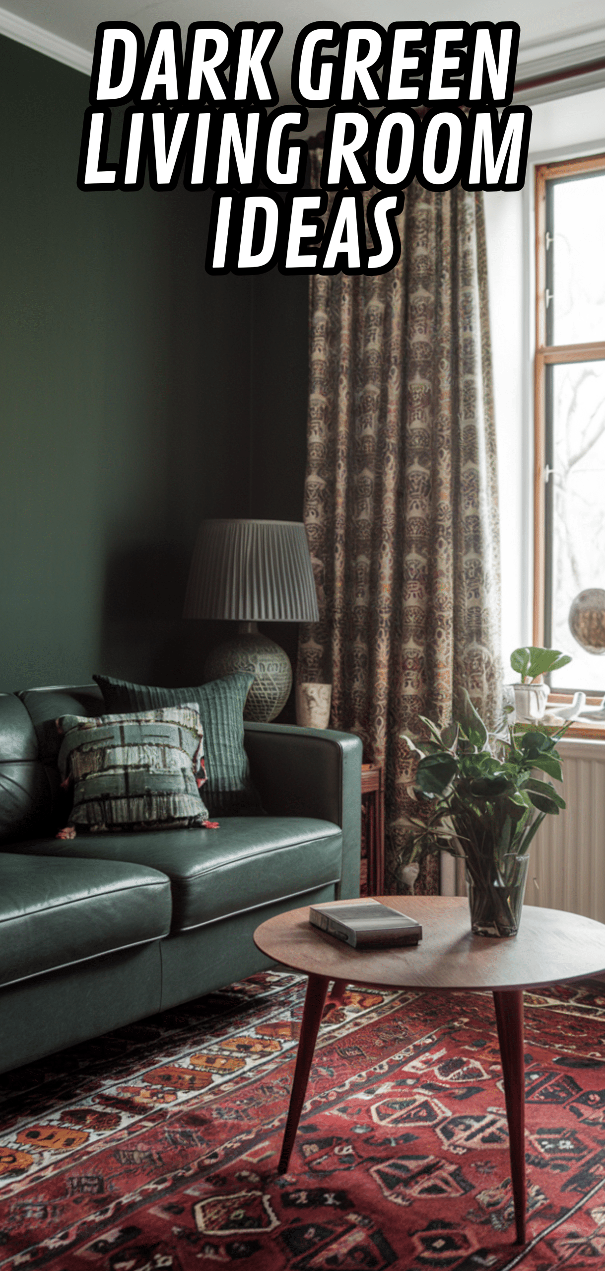 16 Perfect Dark Green Living Room Ideas