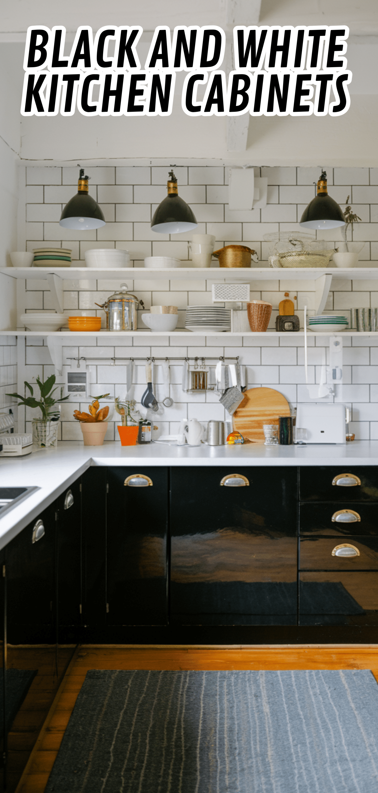 16 Stunning Black And White Kitchen Cabinets