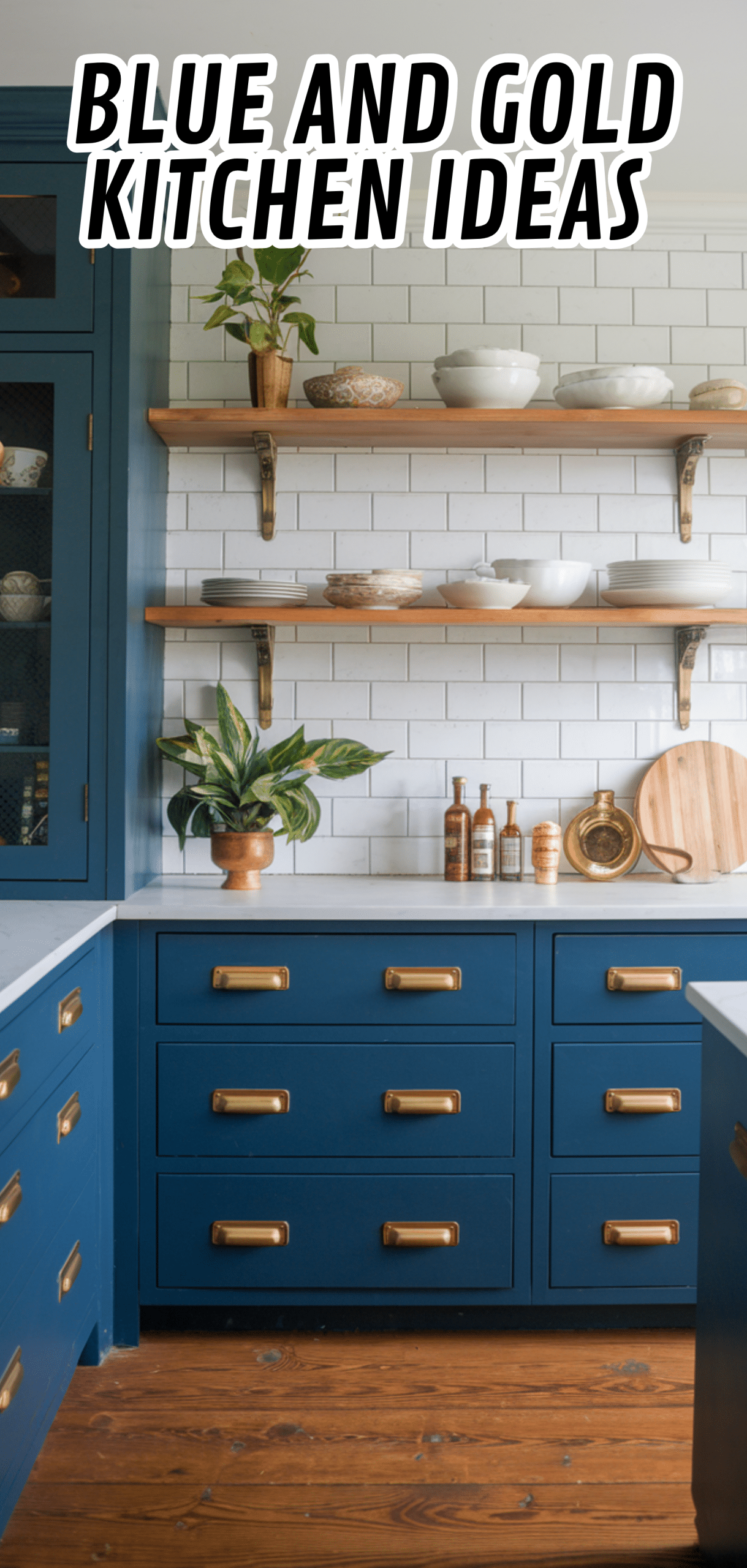 14 Brilliant Blue and Gold Kitchen Ideas