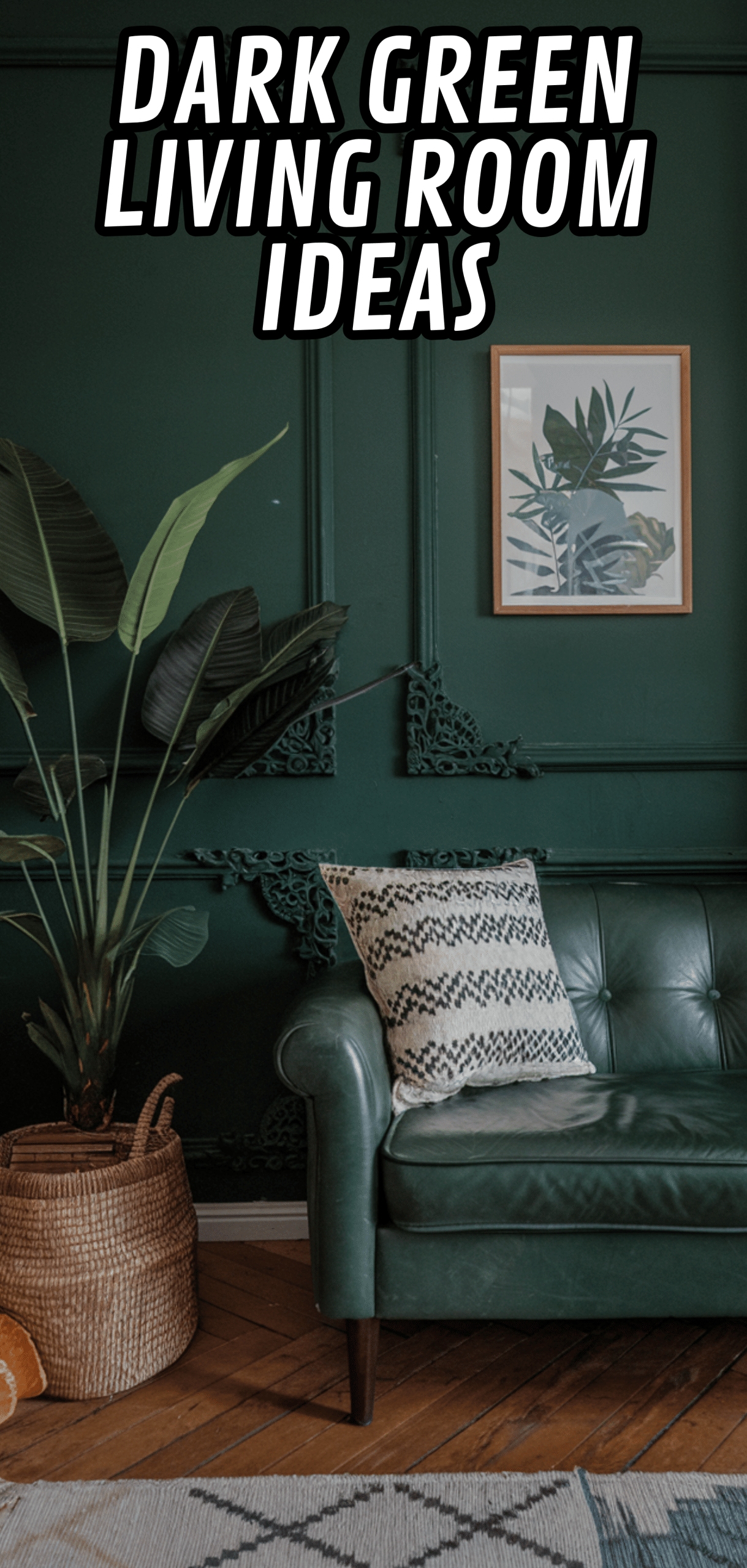 16 Perfect Dark Green Living Room Ideas