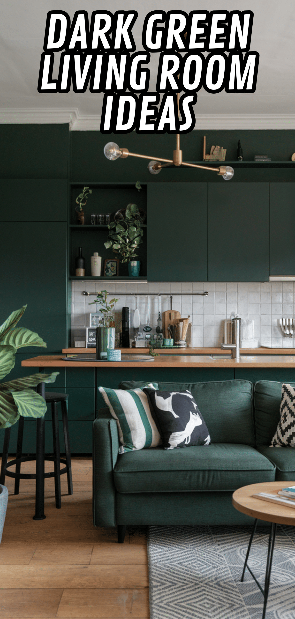16 Perfect Dark Green Living Room Ideas