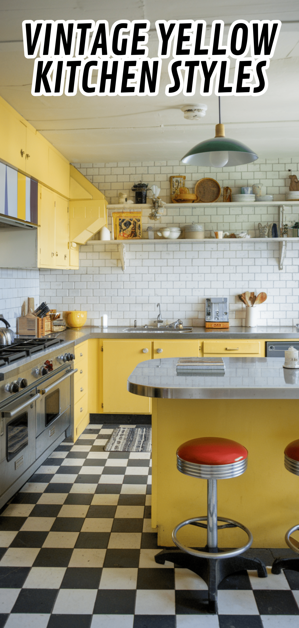 16 Gorgeous Vintage Yellow Kitchen Styles