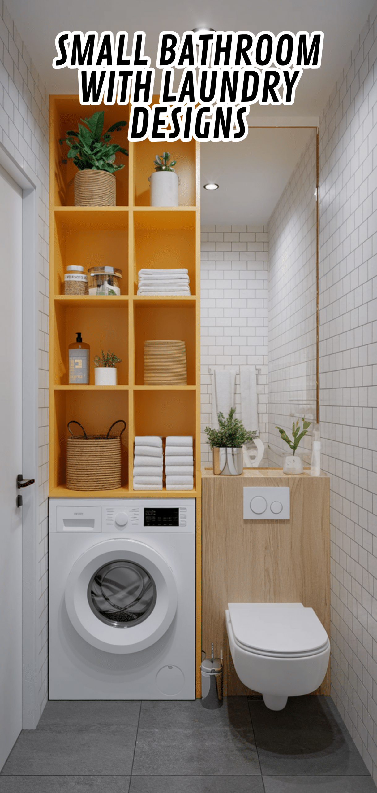 16 Stunning Small Bathroom With Laundry Designs