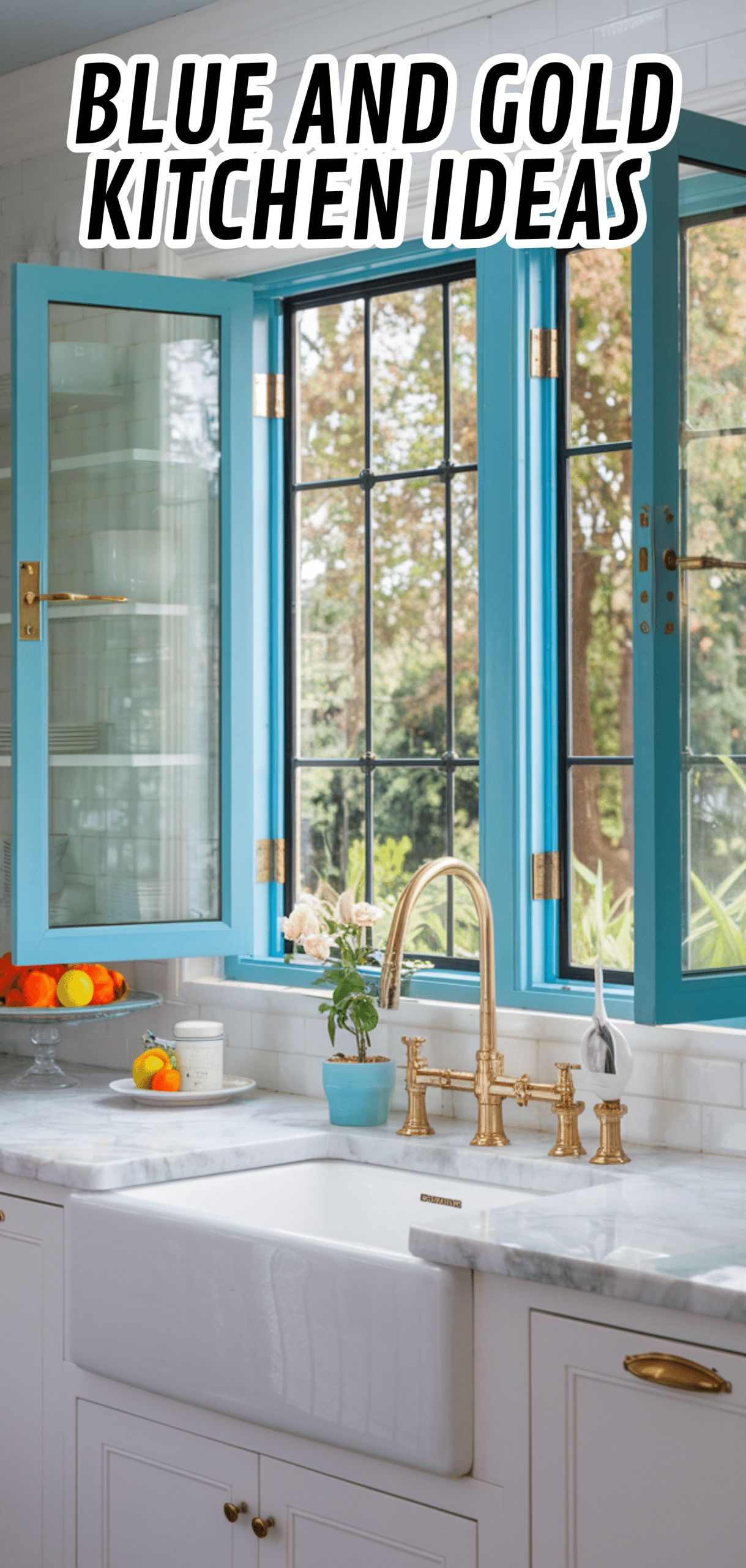 14 Brilliant Blue and Gold Kitchen Ideas