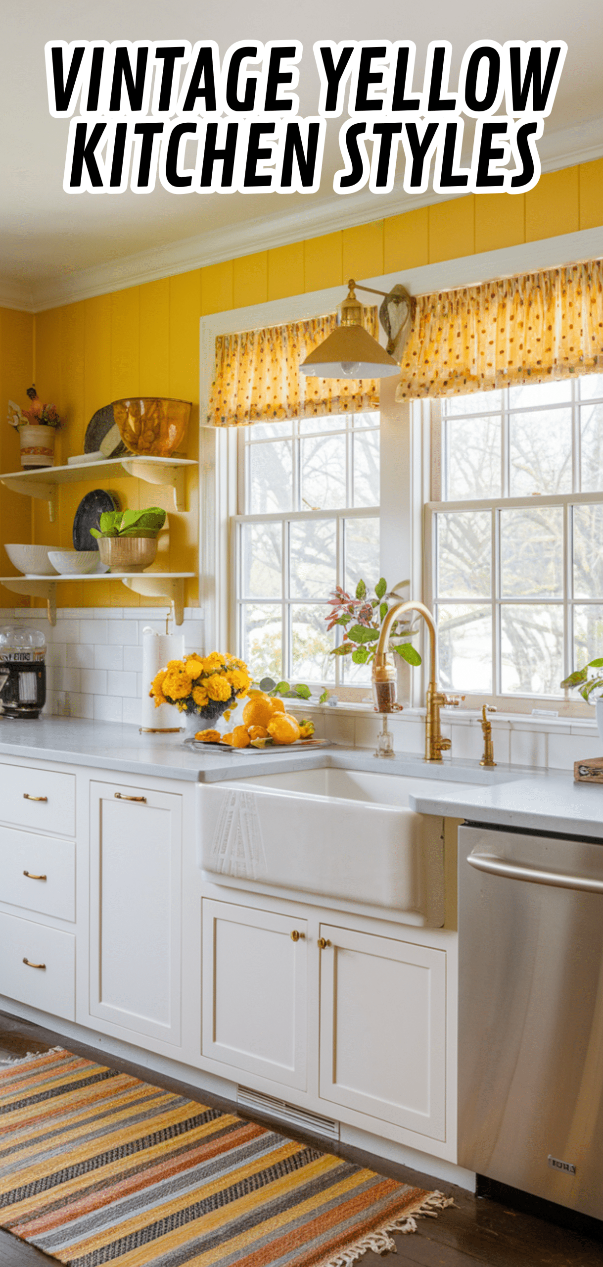 16 Gorgeous Vintage Yellow Kitchen Styles