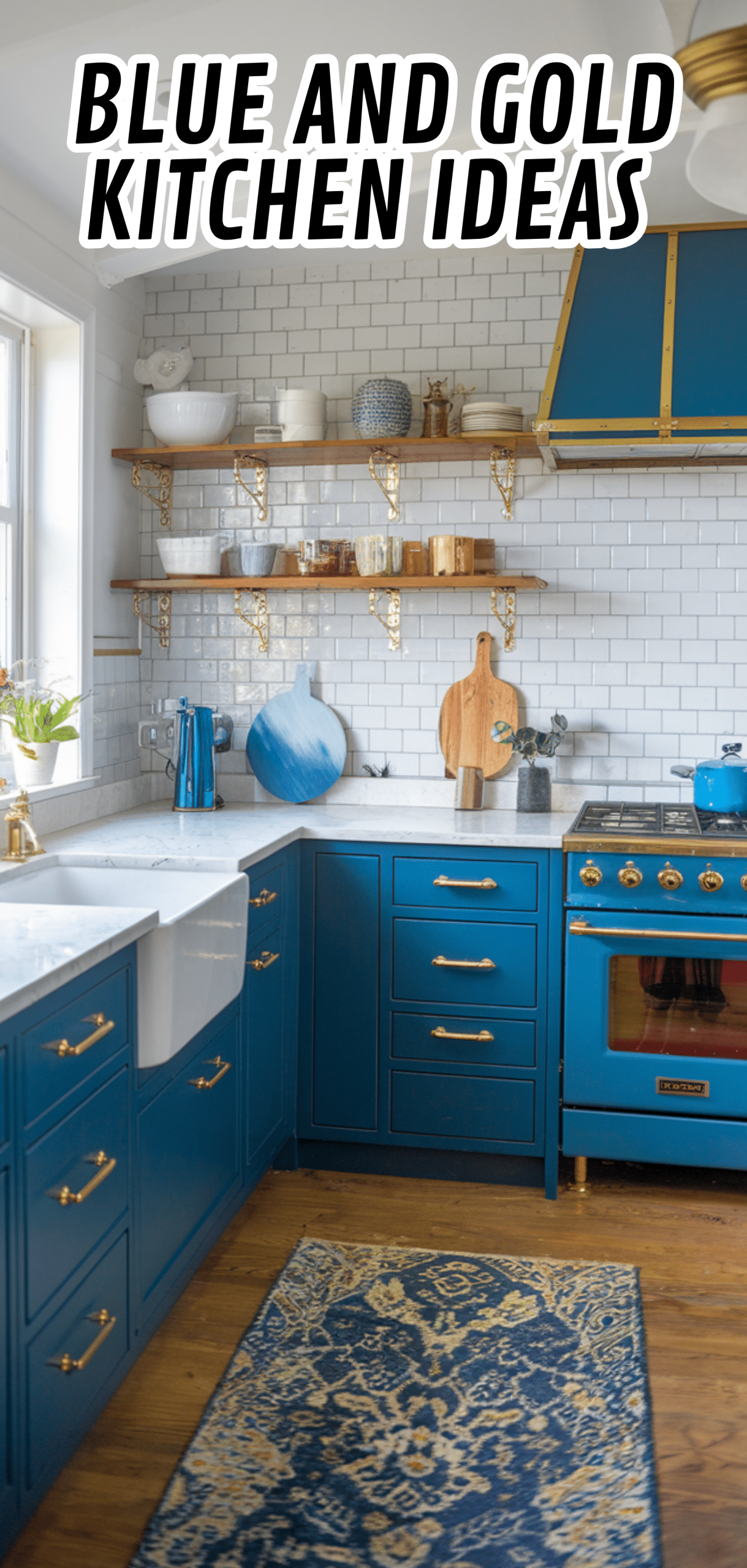 14 Brilliant Blue and Gold Kitchen Ideas