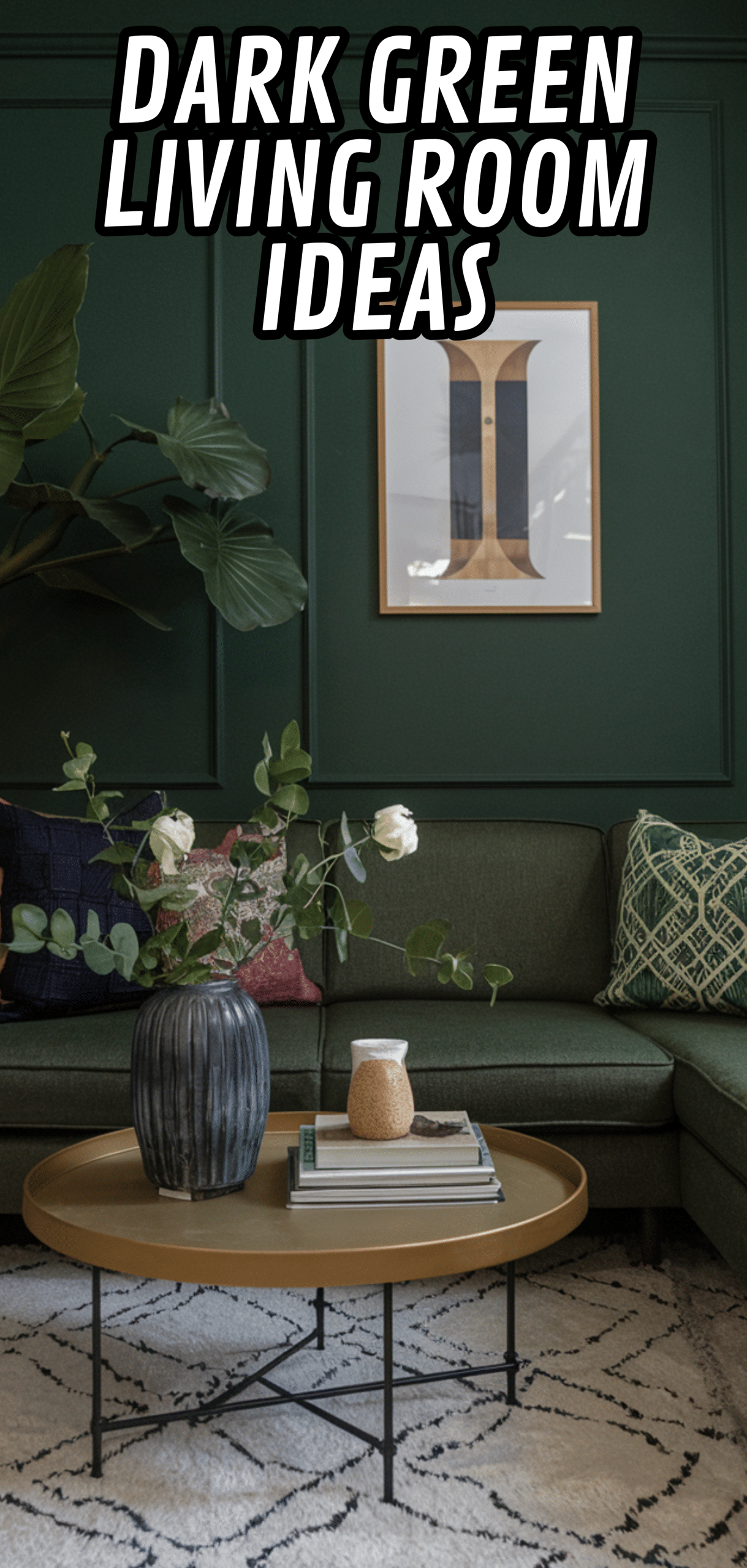 16 Perfect Dark Green Living Room Ideas