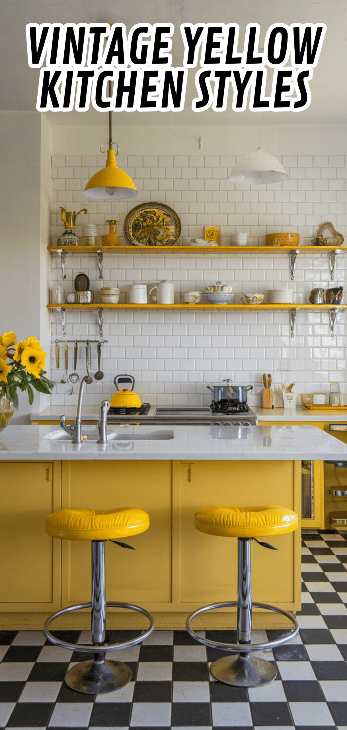 16 Gorgeous Vintage Yellow Kitchen Styles