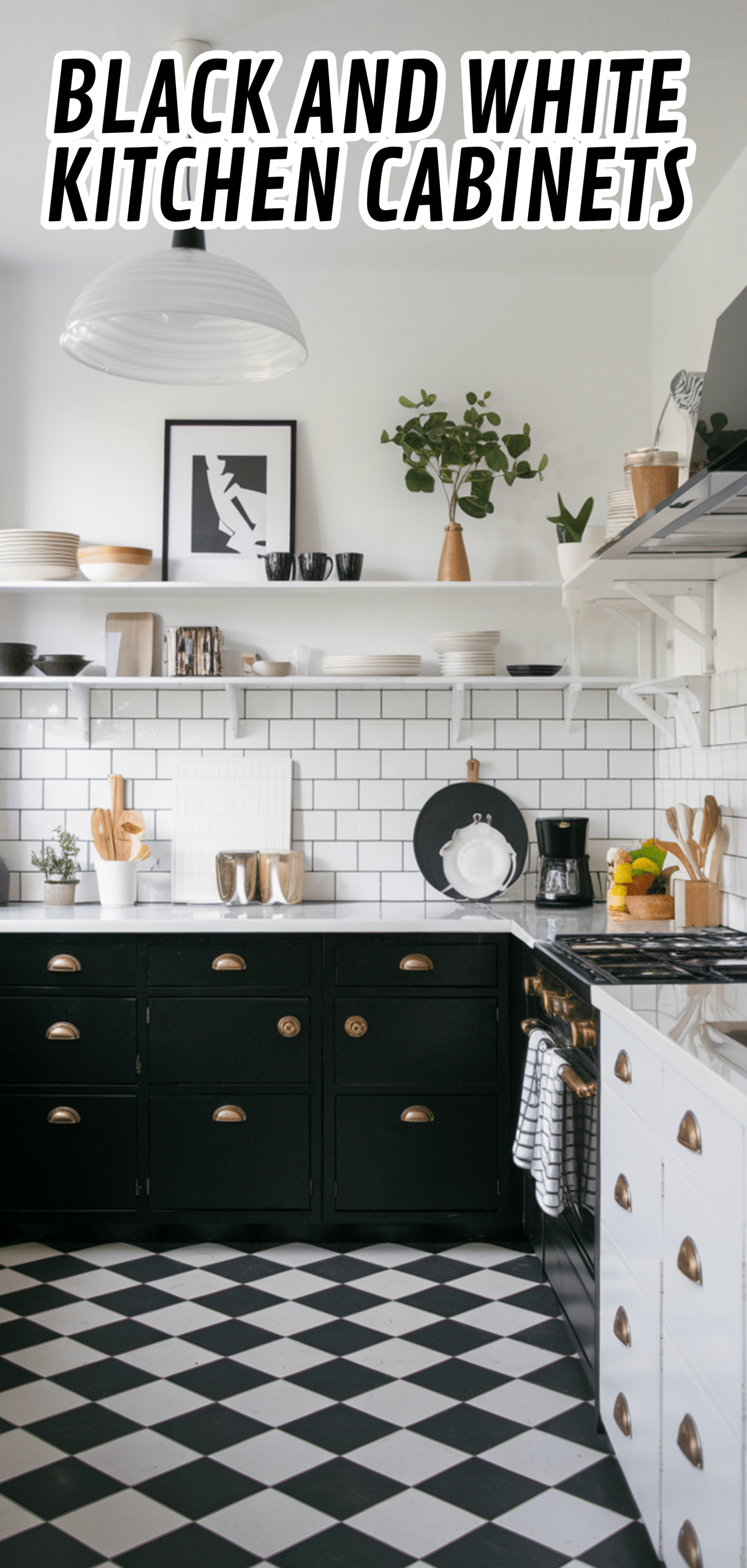 16 Stunning Black And White Kitchen Cabinets