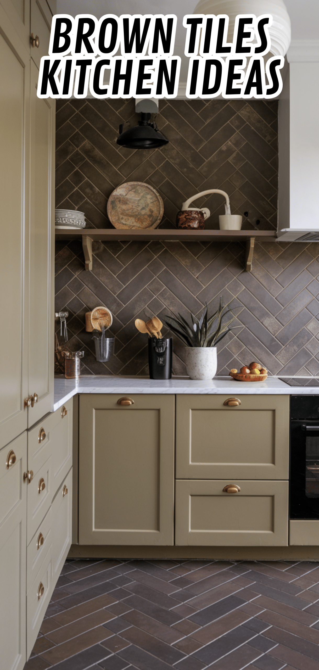 16 Eye-Catching Brown Tiles Kitchen Ideas for Bold Interiors