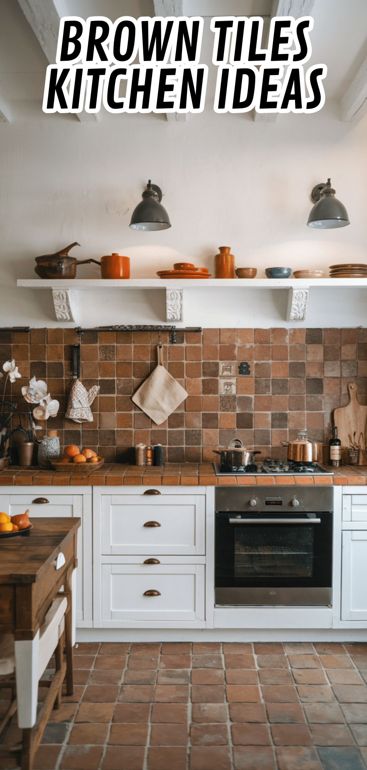 16 Eye-Catching Brown Tiles Kitchen Ideas for Bold Interiors