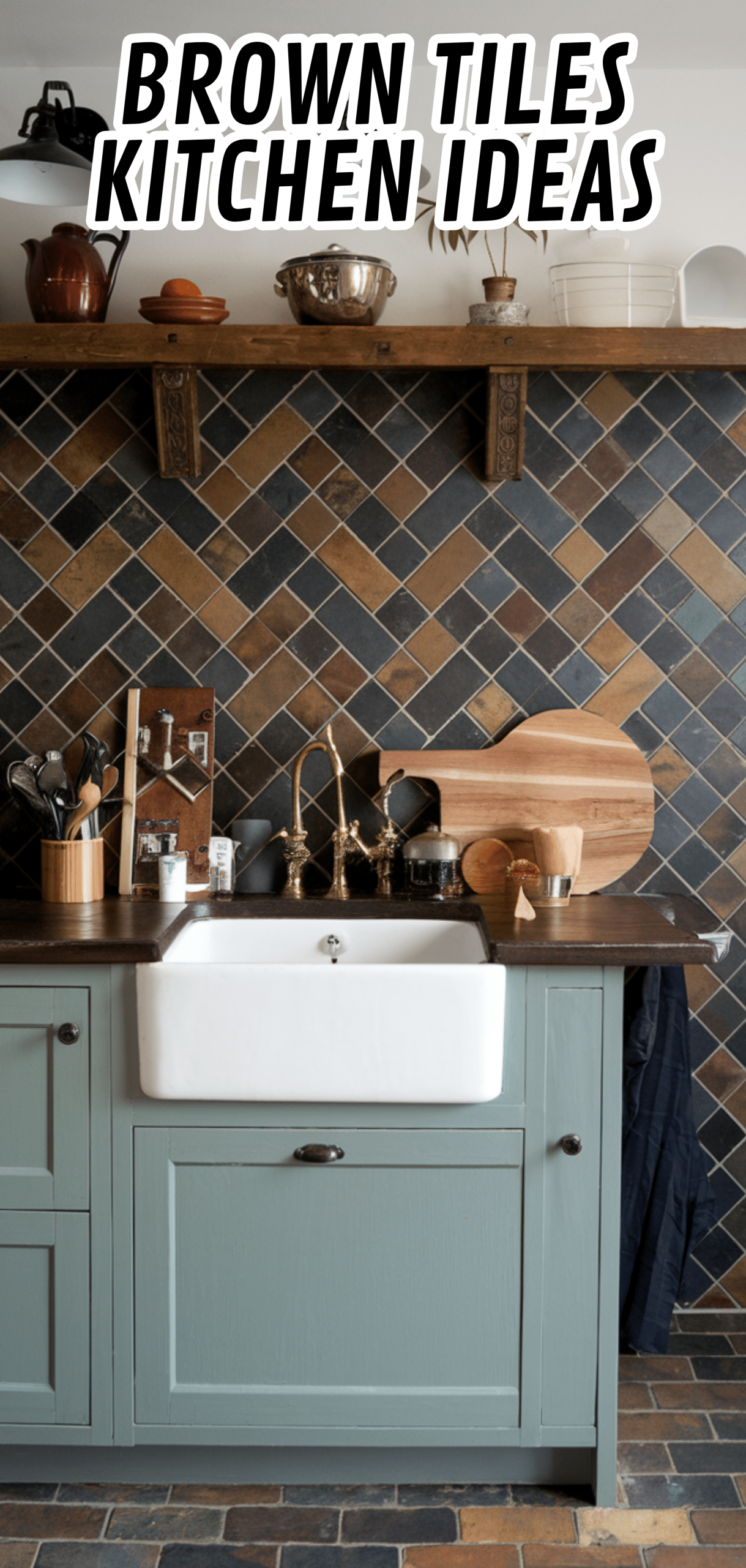 16 Eye-Catching Brown Tiles Kitchen Ideas for Bold Interiors