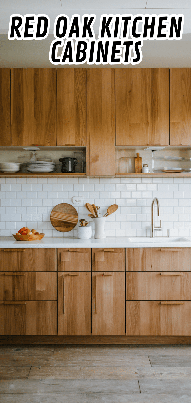 16 Perfect Red Oak Kitchen Cabinets - The Mega Mom
