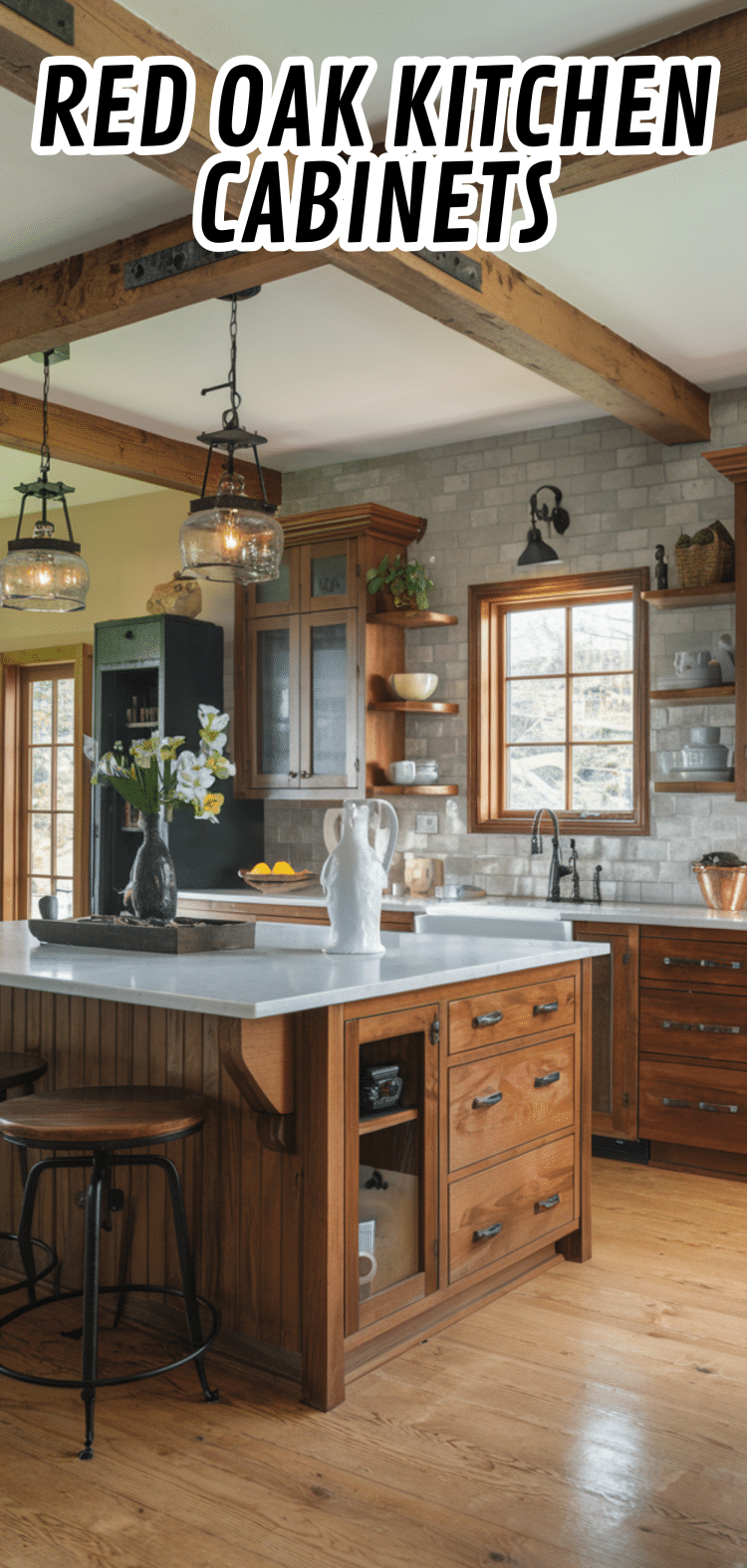 16 Perfect Red Oak Kitchen Cabinets - The Mega Mom