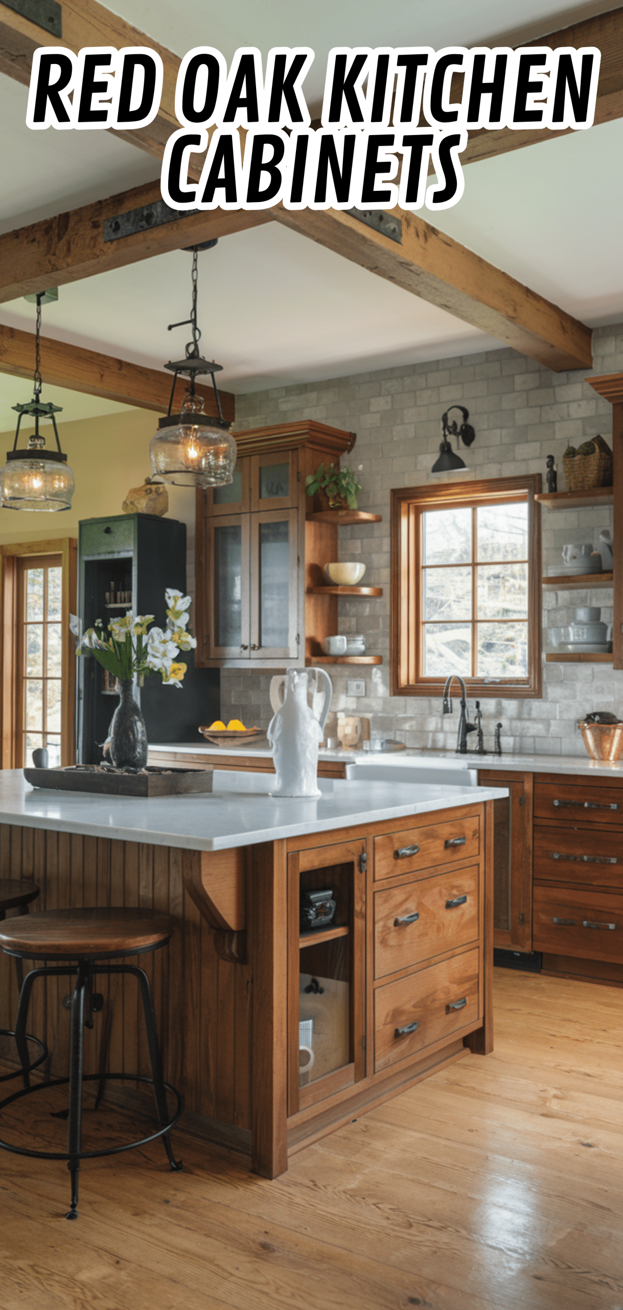 16 Perfect Red Oak Kitchen Cabinets