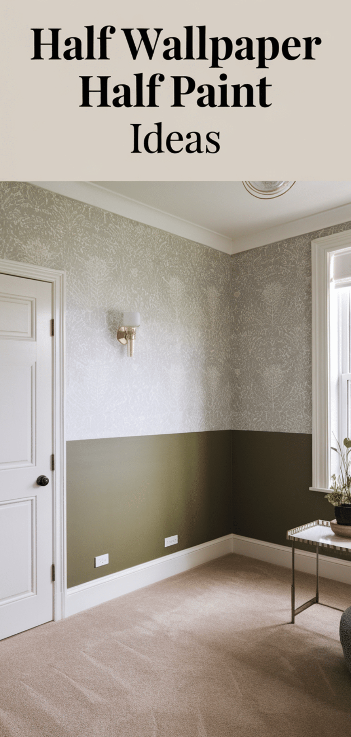 Perfect Half Wallpaper Half Paint Ideas