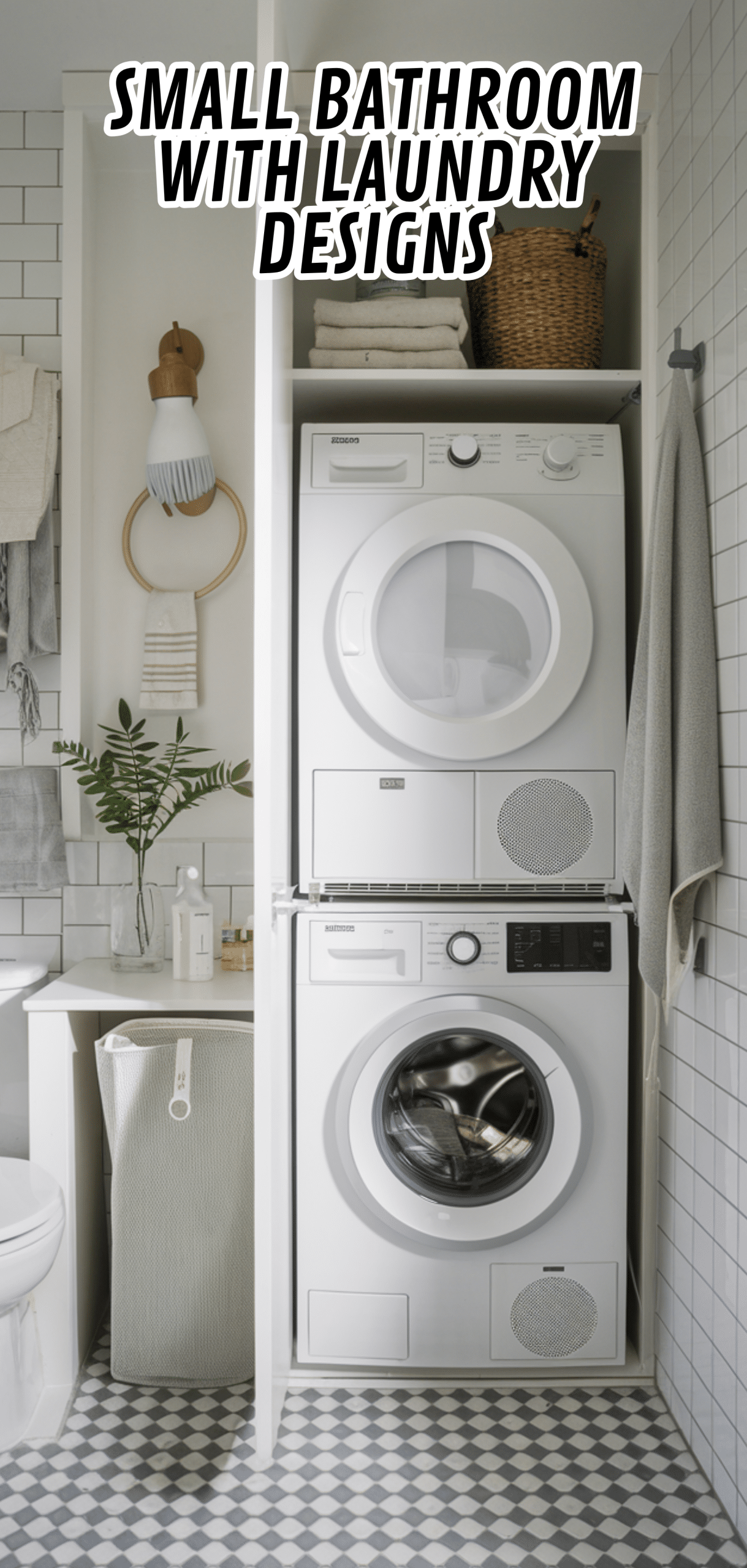 16 Stunning Small Bathroom With Laundry Designs