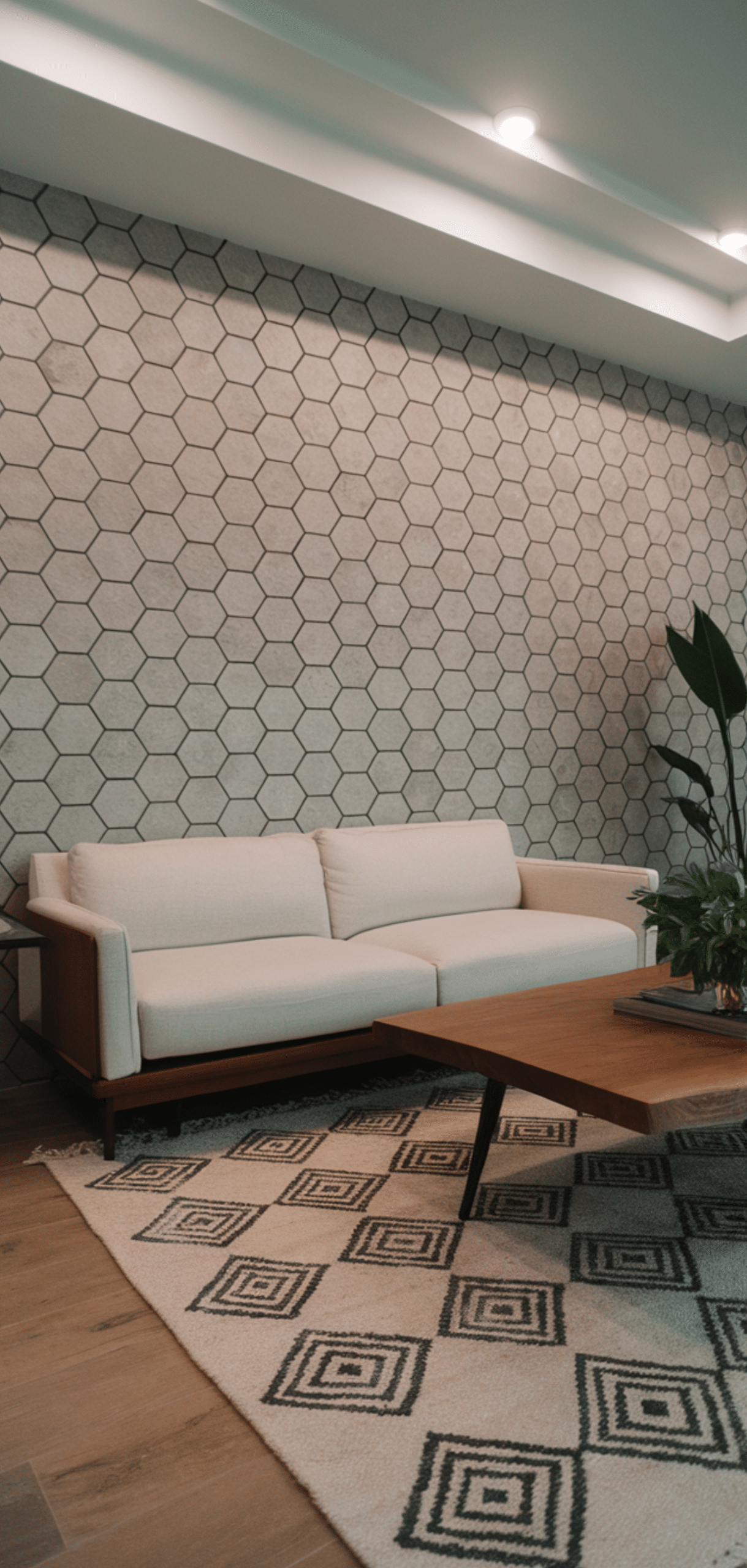 Creative DIY Living Room Geometric Accent Wall Ideas