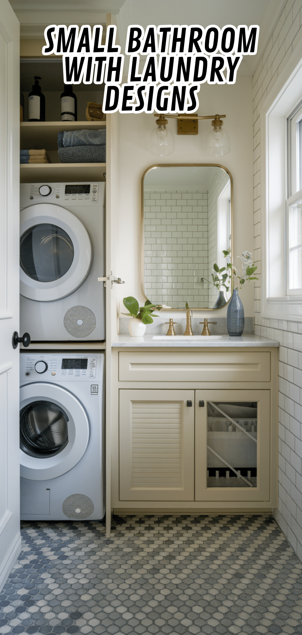 16 Stunning Small Bathroom With Laundry Designs
