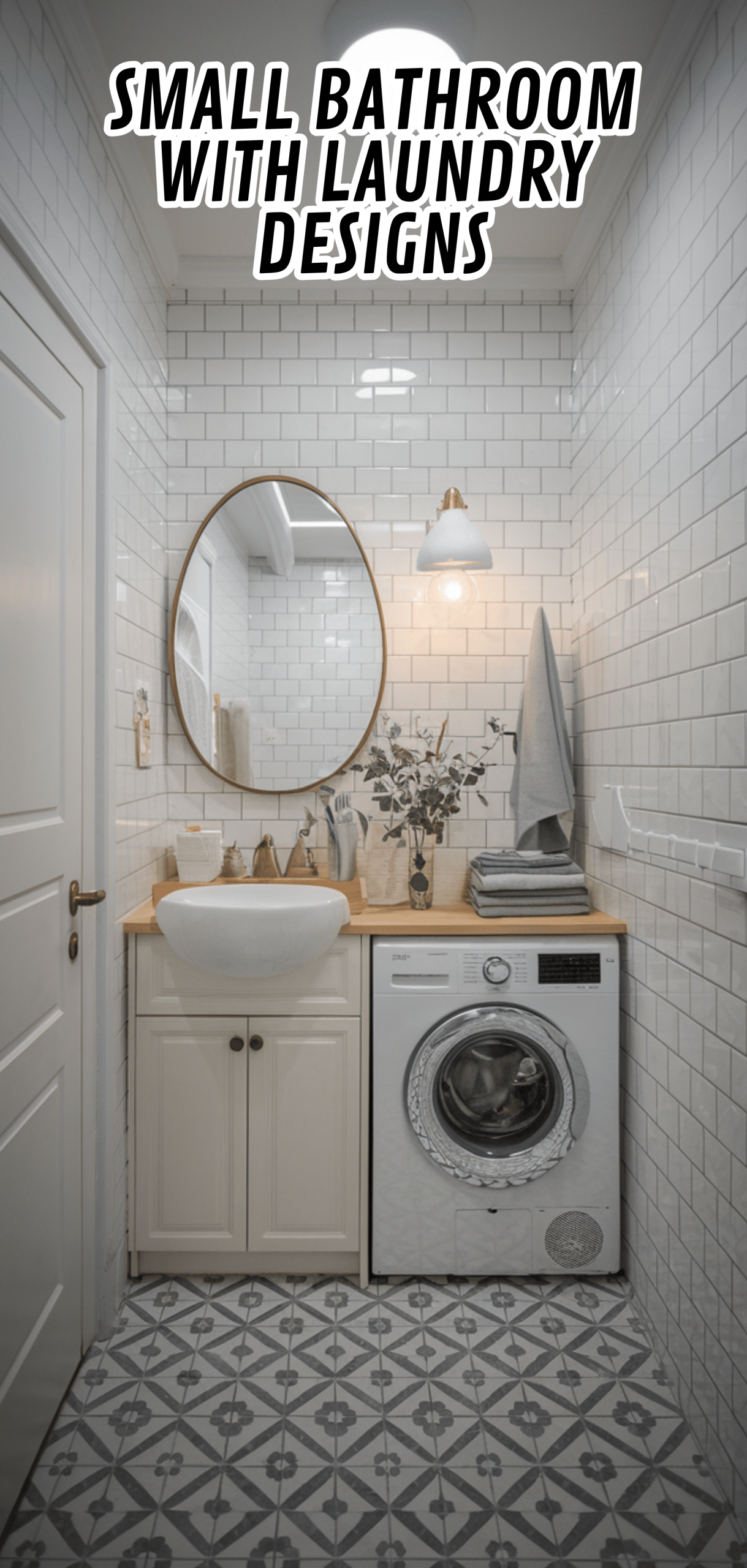 16 Stunning Small Bathroom With Laundry Designs