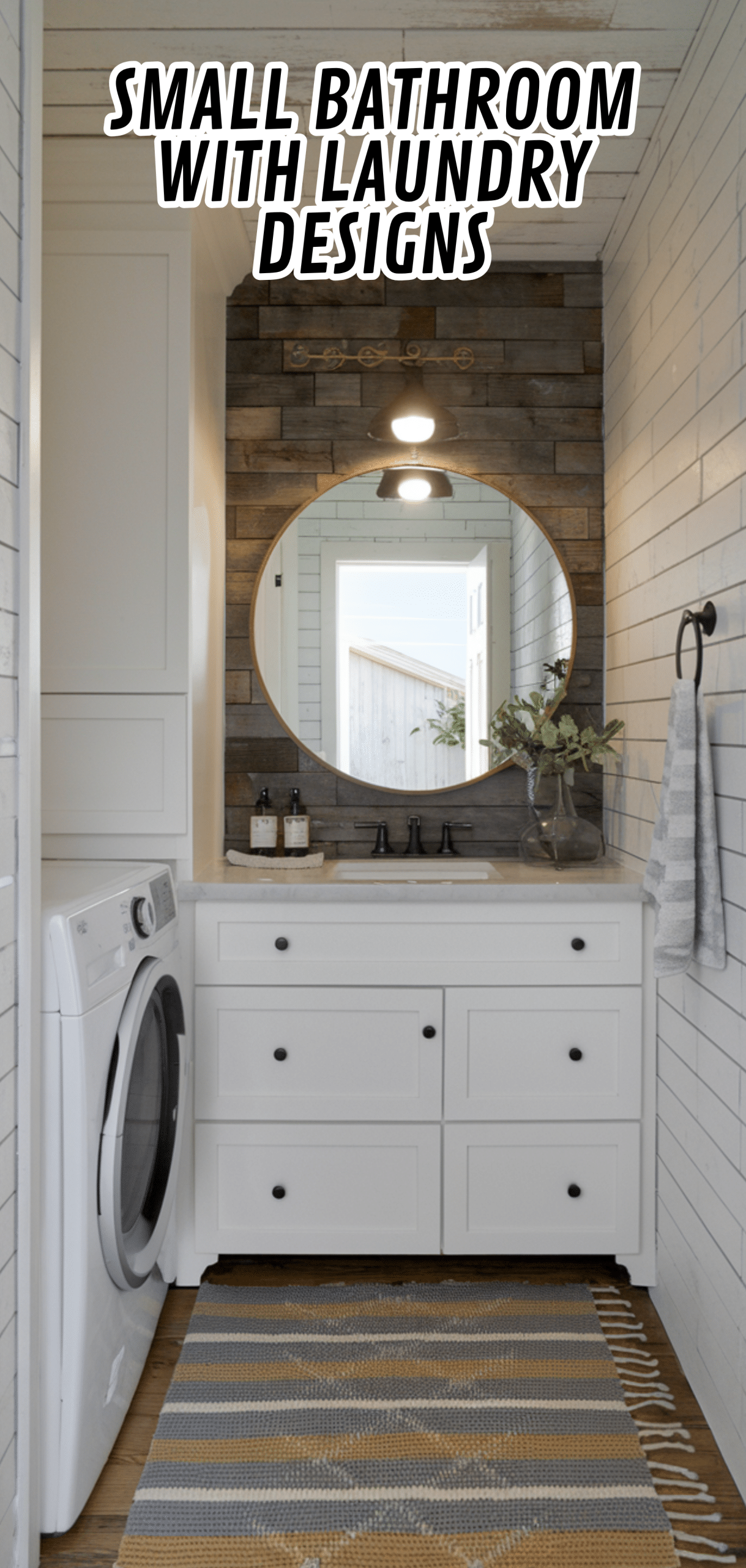 16 Stunning Small Bathroom With Laundry Designs