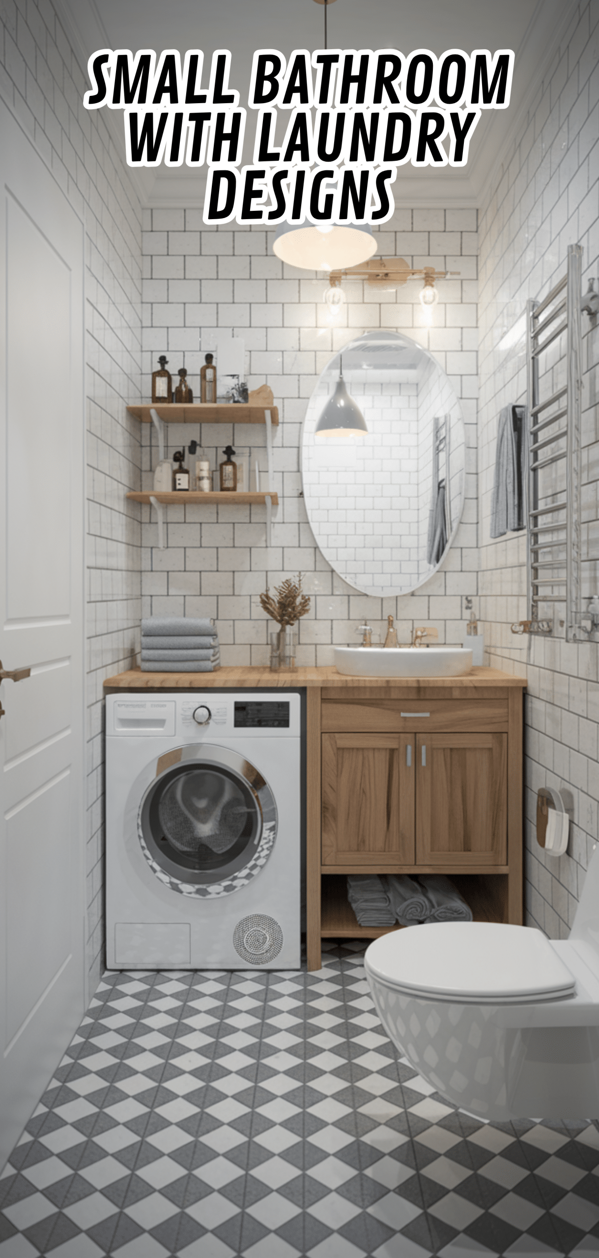 16 Stunning Small Bathroom With Laundry Designs