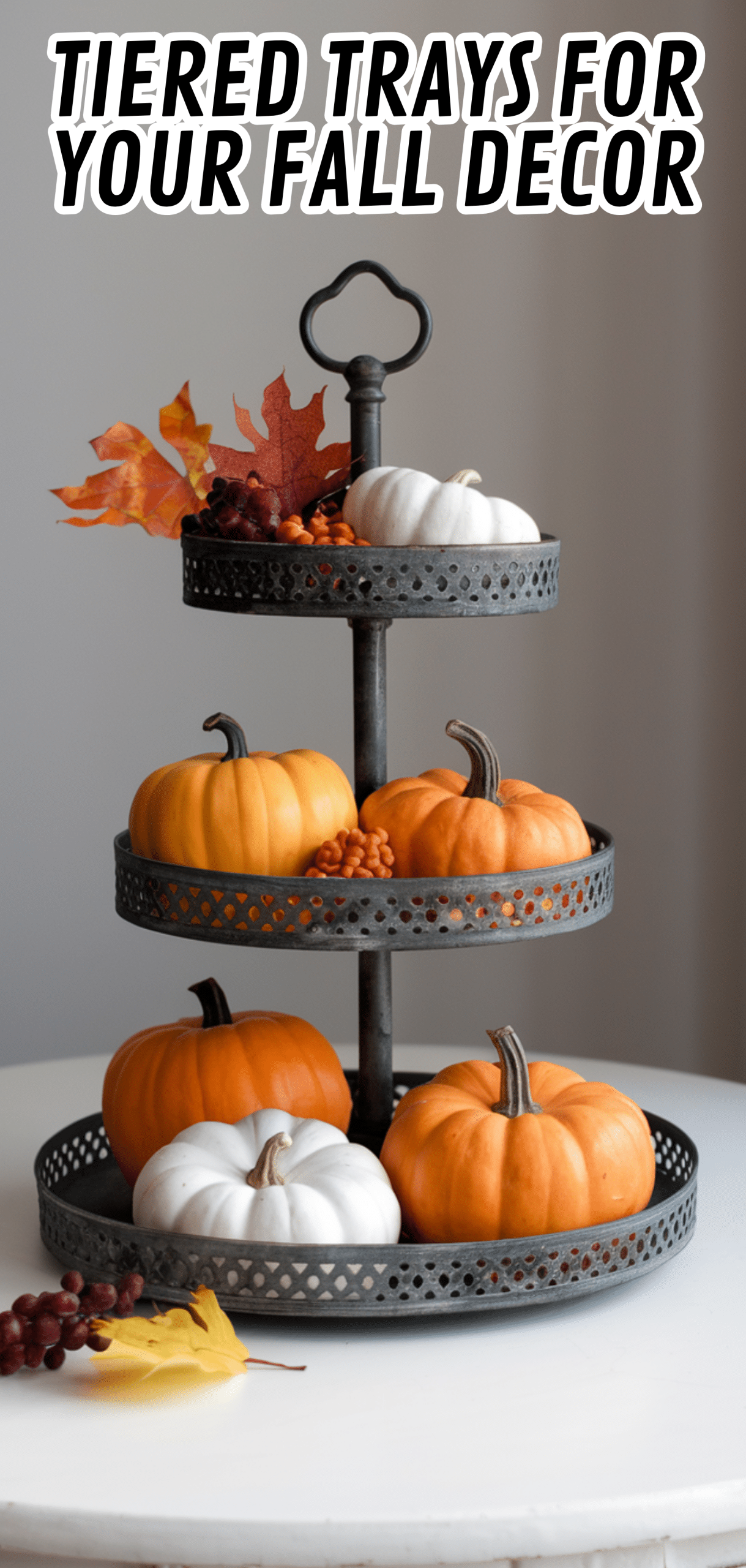 16 Stunning Tiered Trays For Your Fall Decor