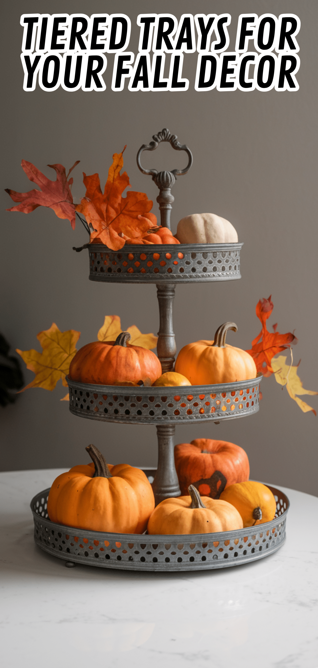 16 Stunning Tiered Trays For Your Fall Decor