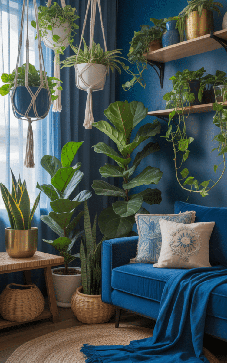 16 Stunning Boho Blue Living Room Ideas - The Mega Mom