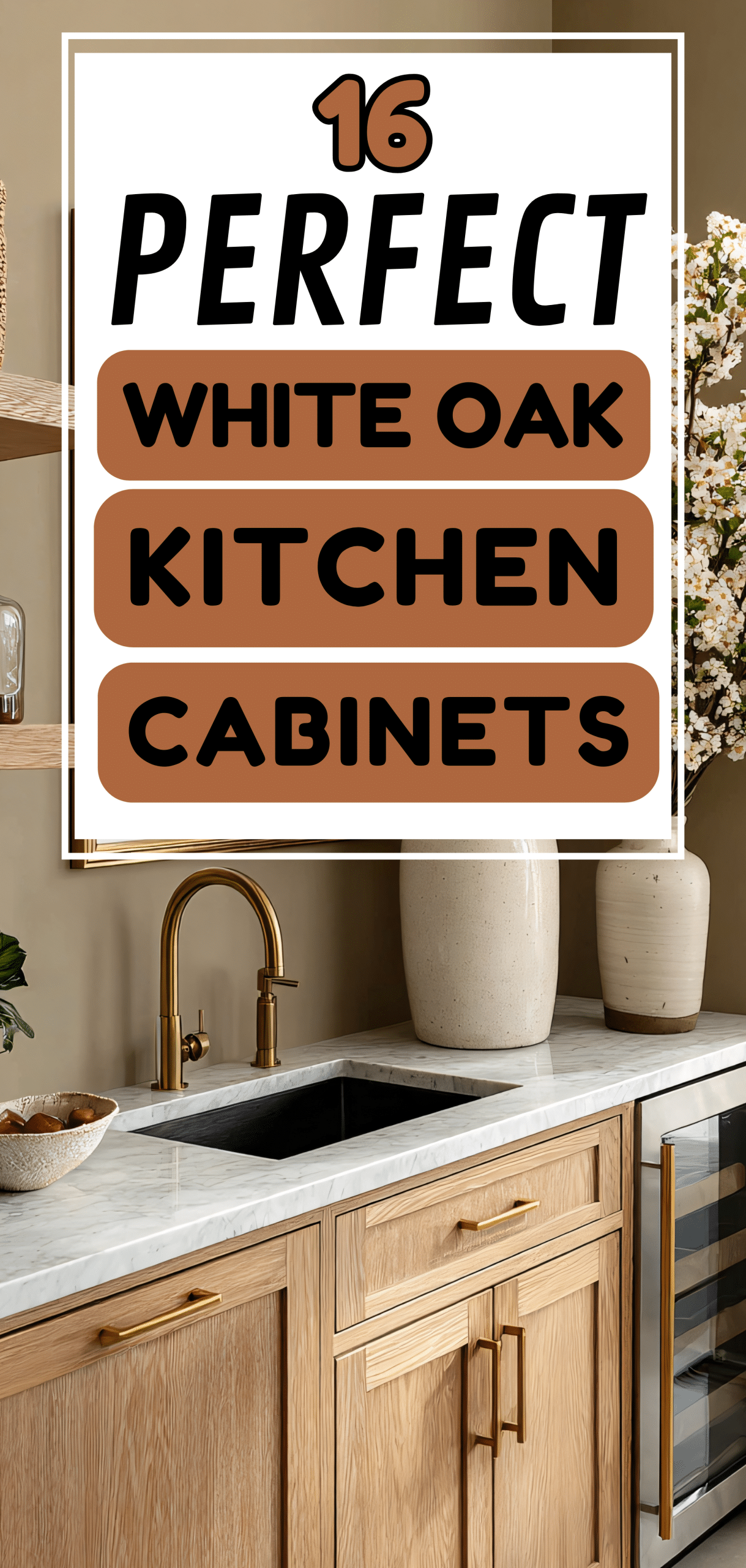 16 Perfect White Oak Kitchen Cabinets