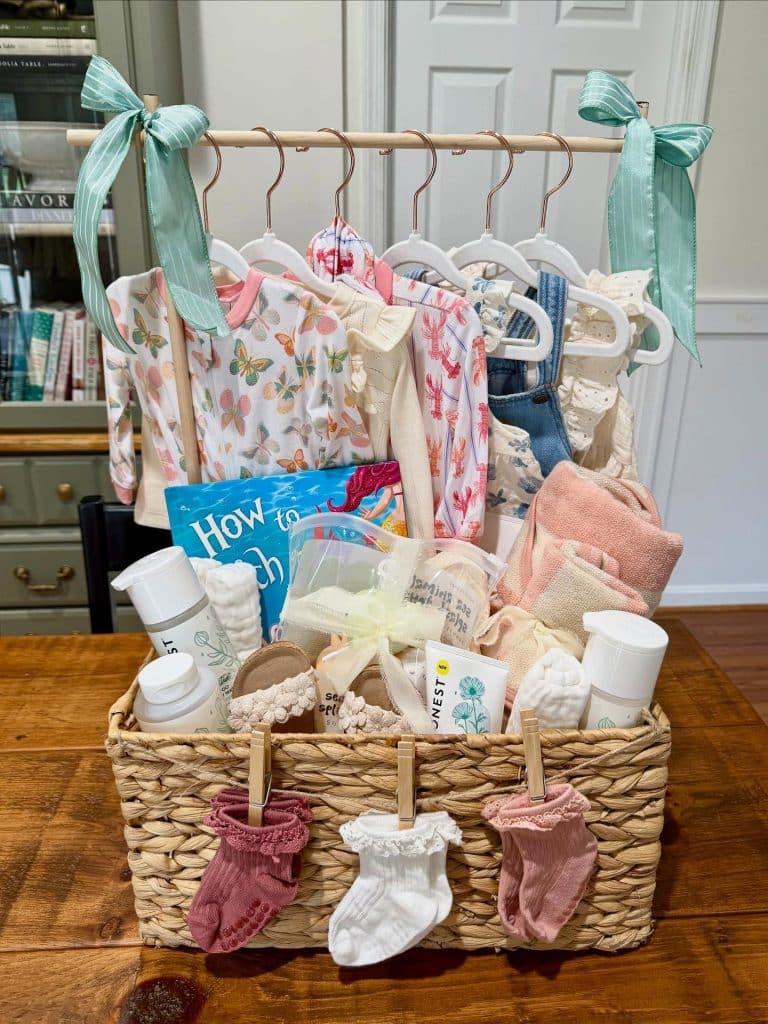 Baby Shower Gift Basket For Mom Will Want to Copy