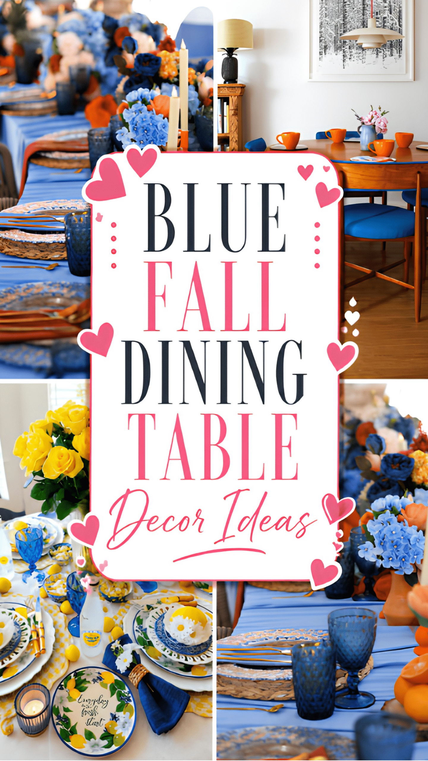 Blue Fall Dining Table Decor Ideas Every Mom Will Want to Copy This Season
