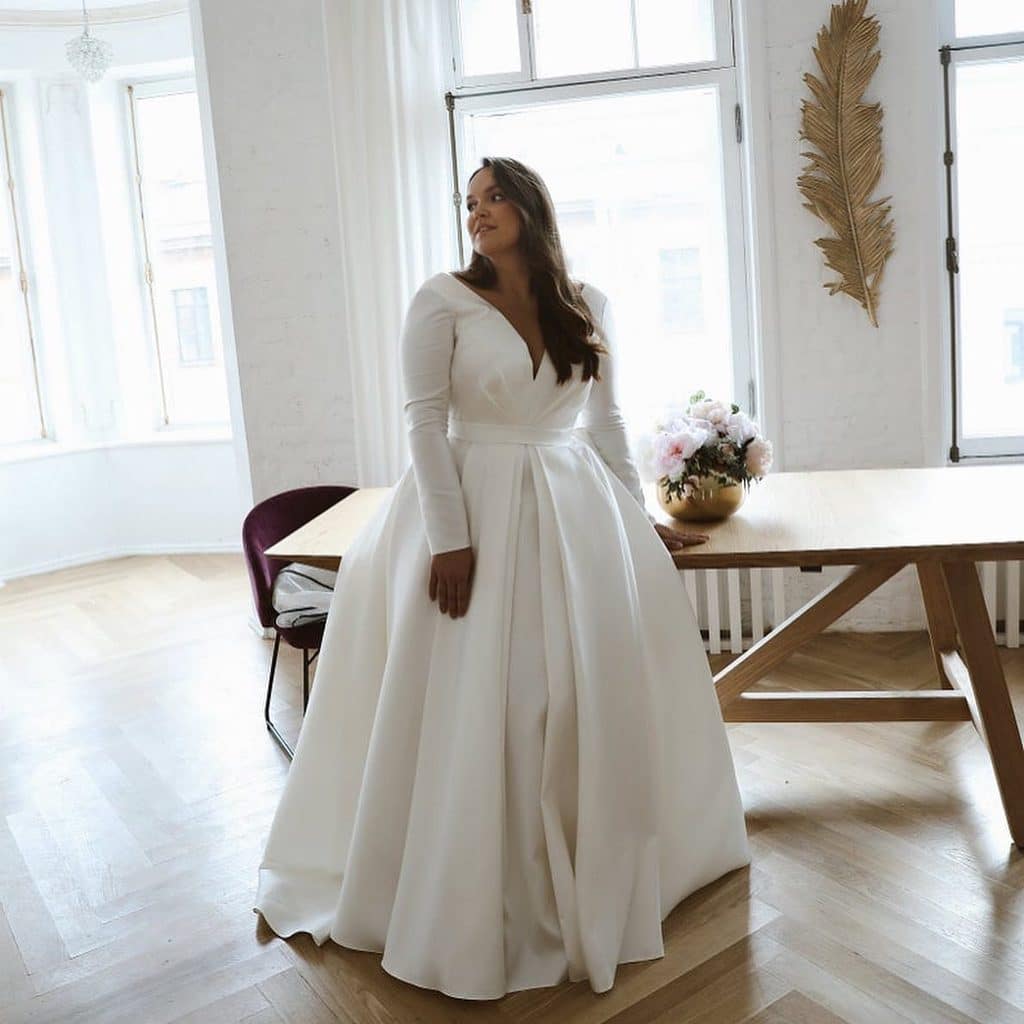Plus-Size Long Sleeve Wedding Dresses That Deserve Every Detail